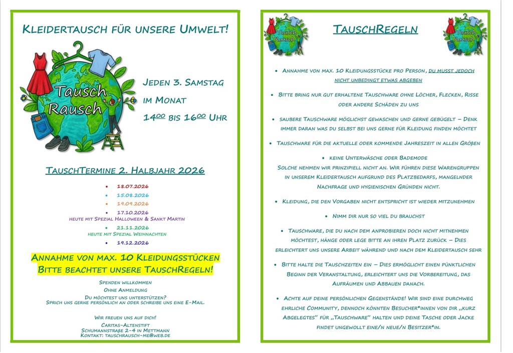 Kleider-Tauschbörse in Mettmann