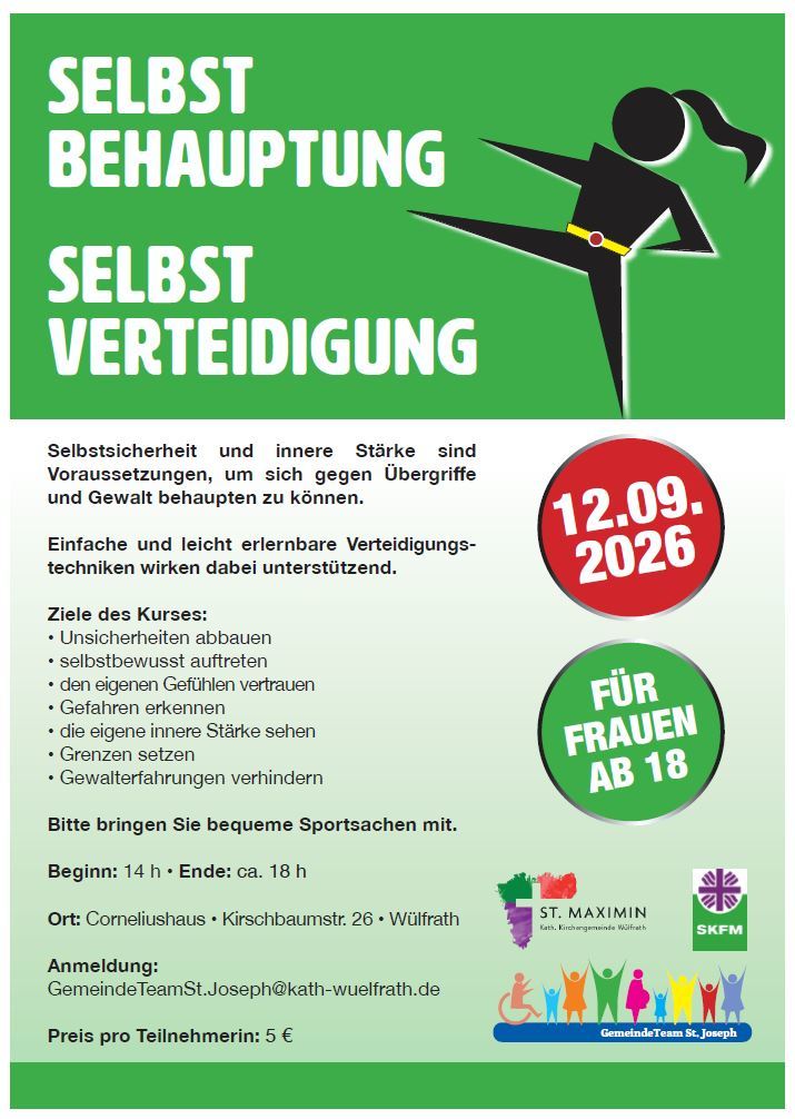 Selbstbehauptung - Selbstverteidigung in Wülfrath